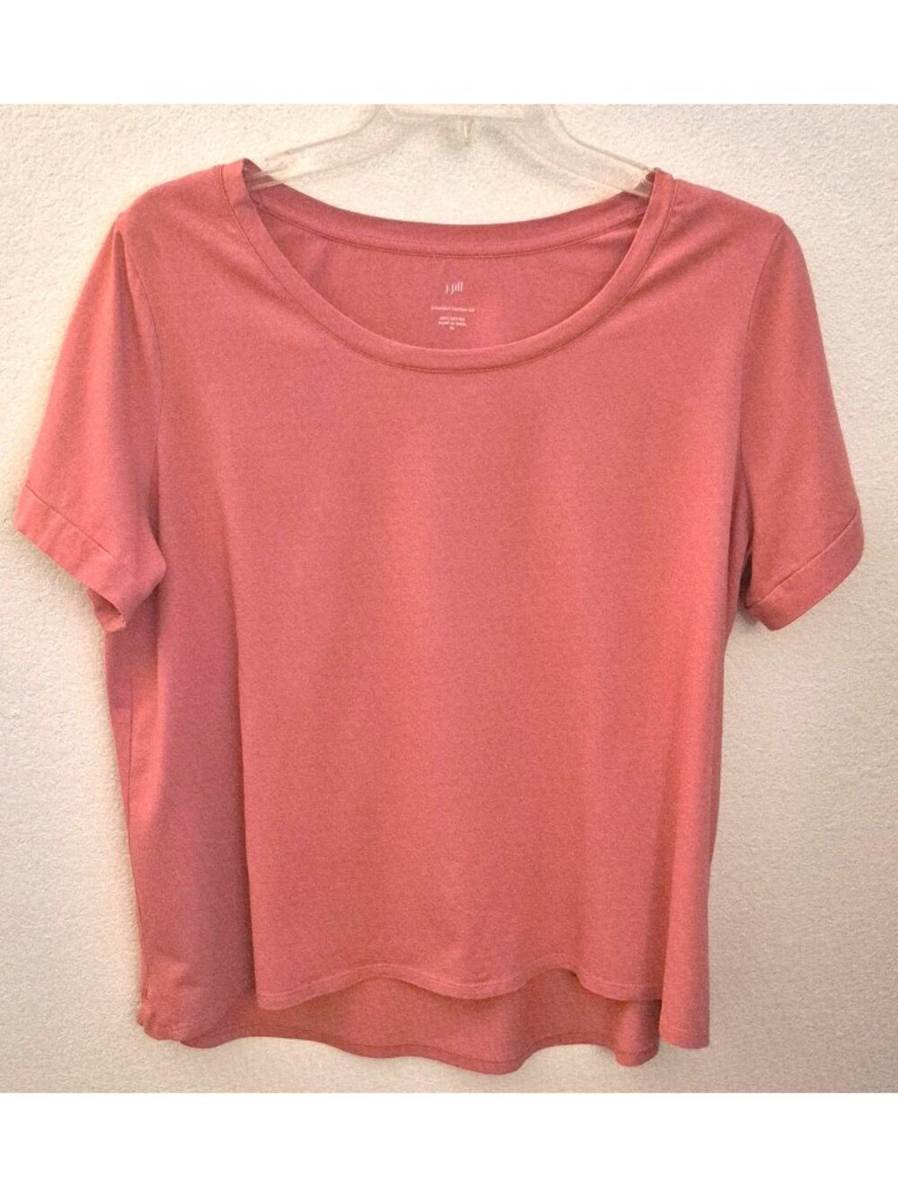 J. Jill 100% Cotton Pink "Every Day Cotton T" Shirt Boxy Top Size XL EUC